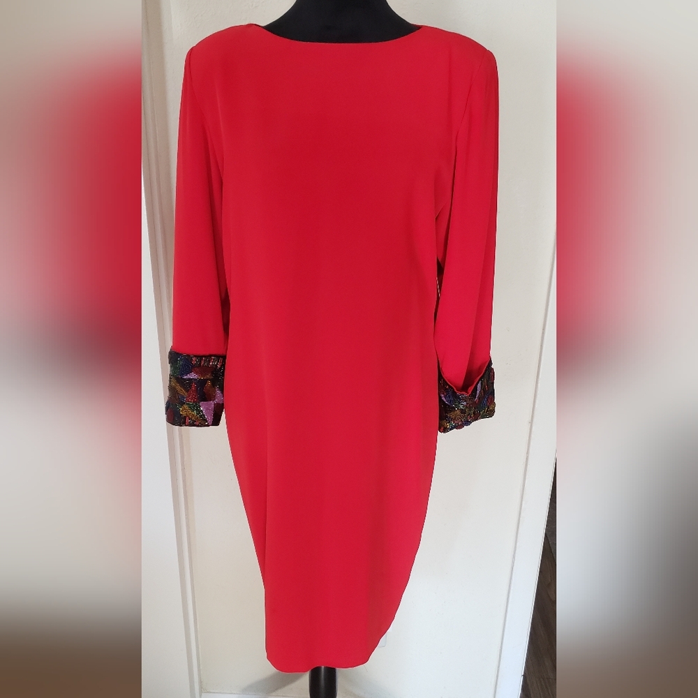 D'ore by Della Roufogali Vintage Cocktail Dress with Jewled Cuffs